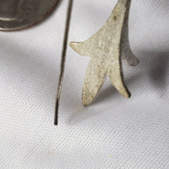 Sterling Silver Hanging Flower Earrings - Picture 3 of 3